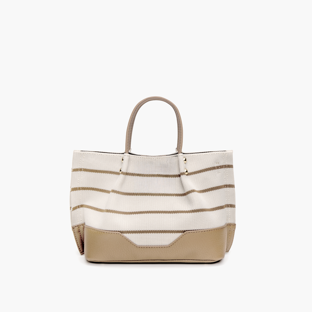 Borsa Shopping Stripes Beige - Immagine 3