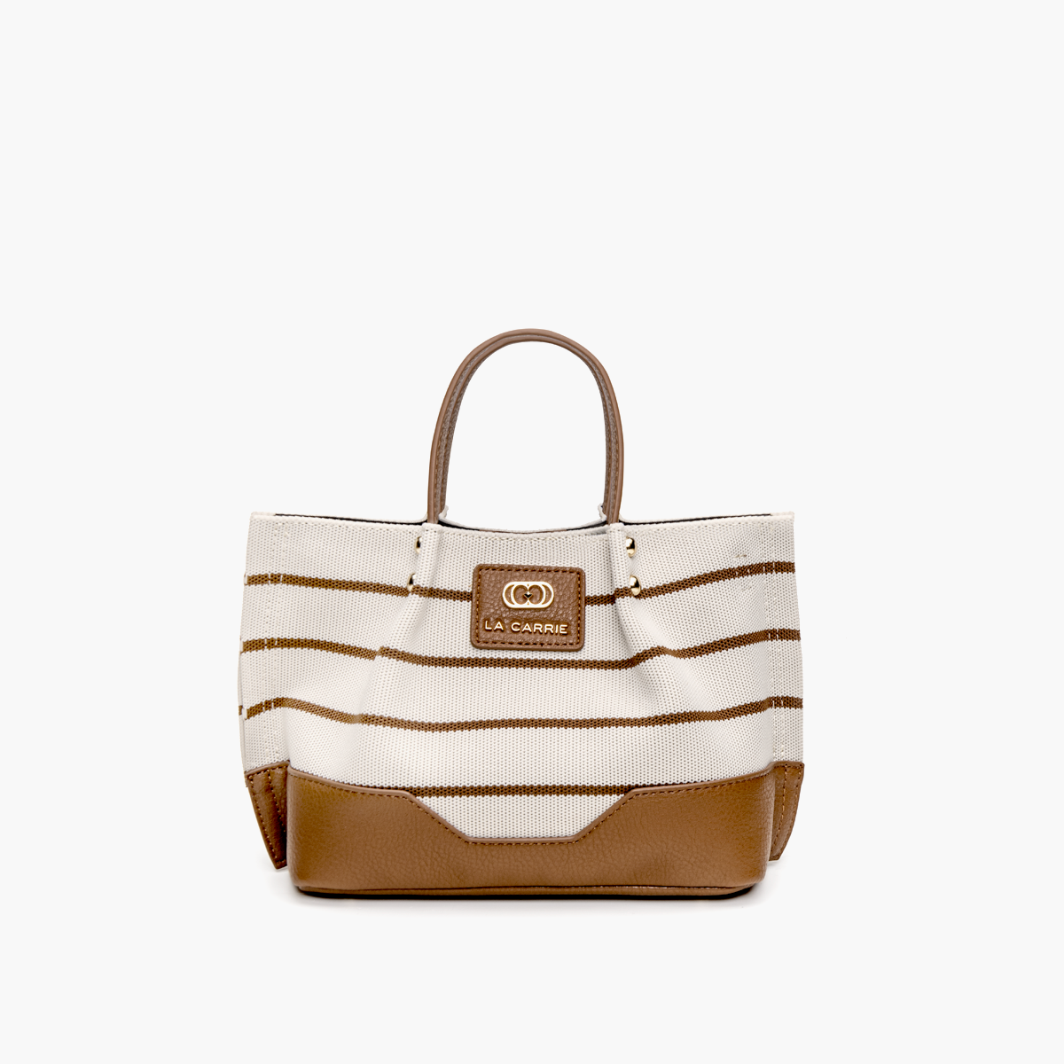 Borsa Shopping Stripes Cuoio