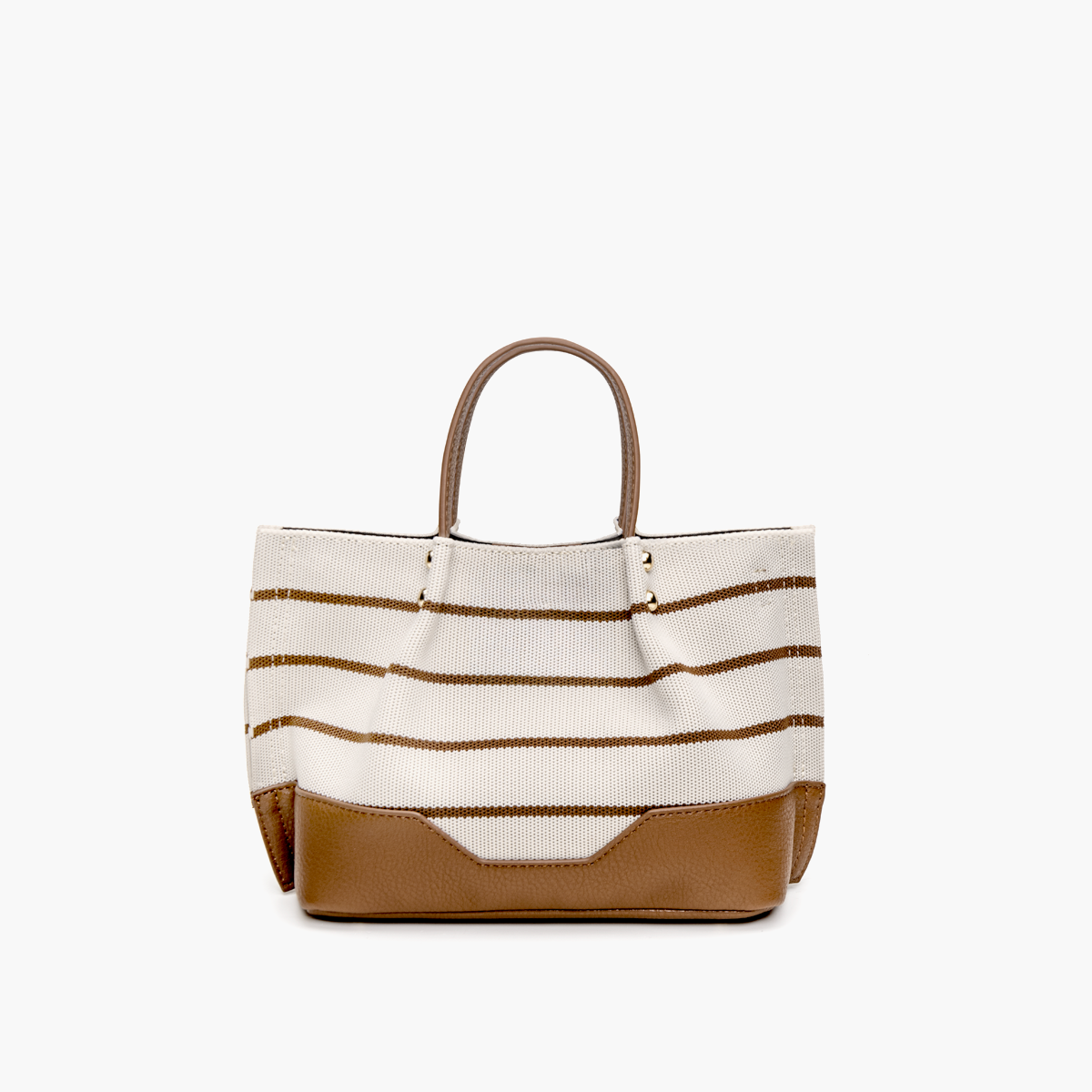 Borsa Shopping Stripes Cuoio - Immagine 3