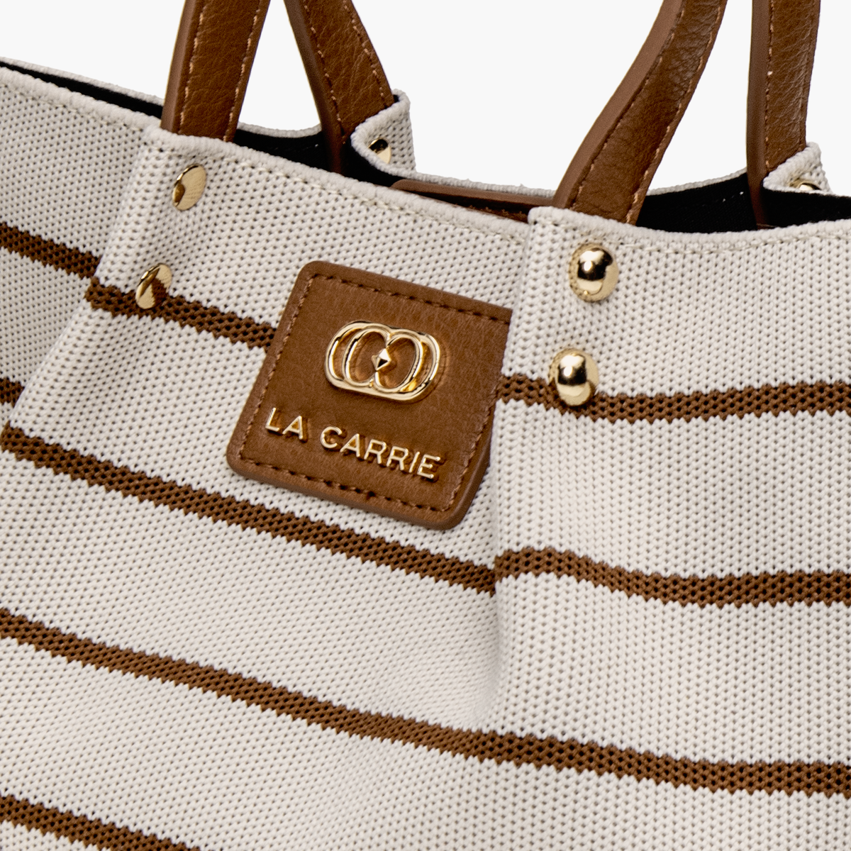 Borsa Shopping Stripes Cuoio - Immagine 5