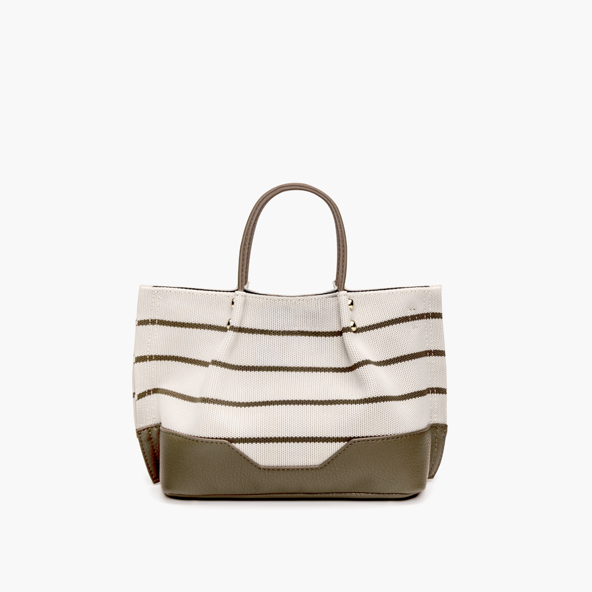 Borsa Shopping Stripes Kaki - Immagine 3