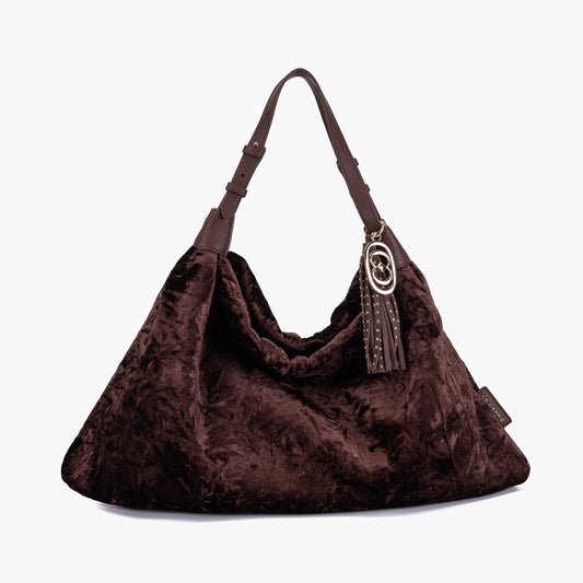 Borsa Shopping Velvet Brown