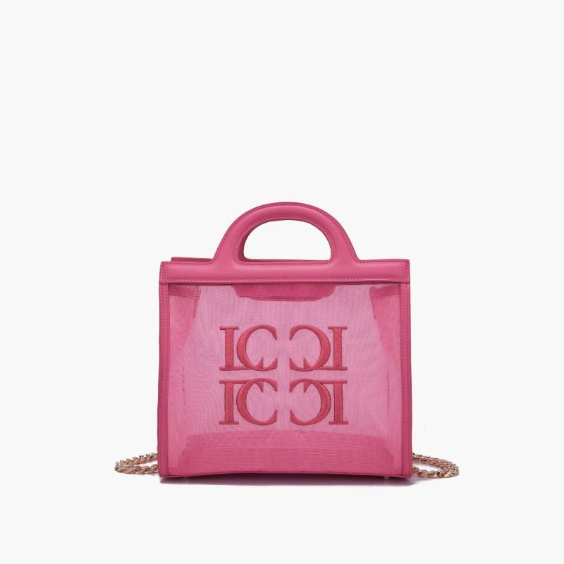 BORSA SHOPPING SQUARE PINK - Immagine 2