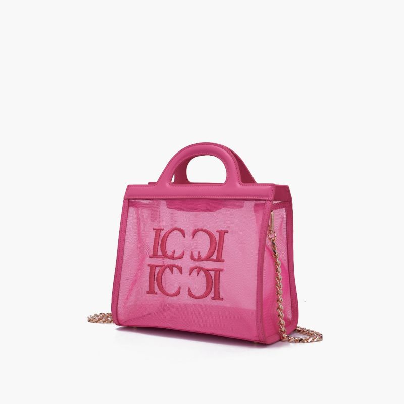 BORSA SHOPPING SQUARE PINK - Immagine 3