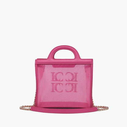 BORSA SHOPPING SQUARE PINK - Immagine 4