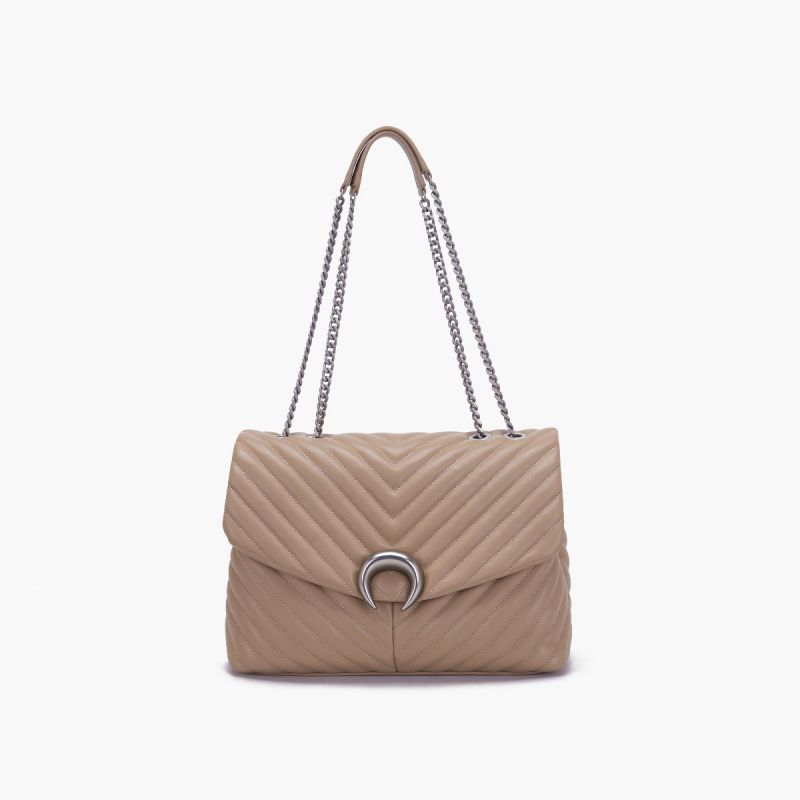 BORSA A SPALLA MOONLIGHT TAUPE - Immagine 2