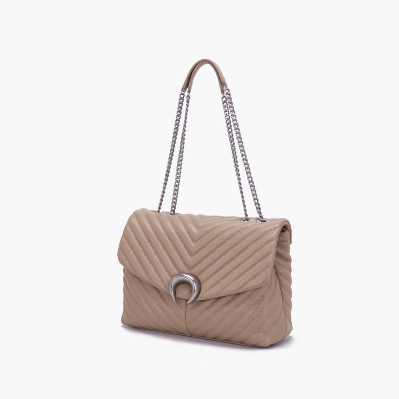 BORSA A SPALLA MOONLIGHT TAUPE - Immagine 3