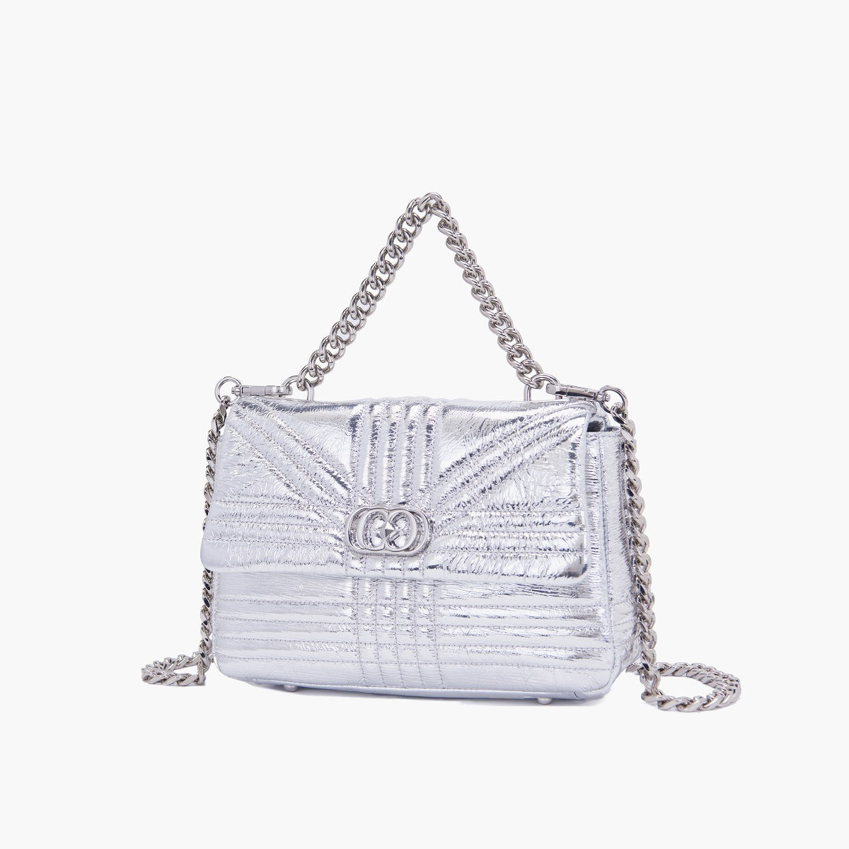 BORSA A MANO SHINY SILVER - Immagine 3