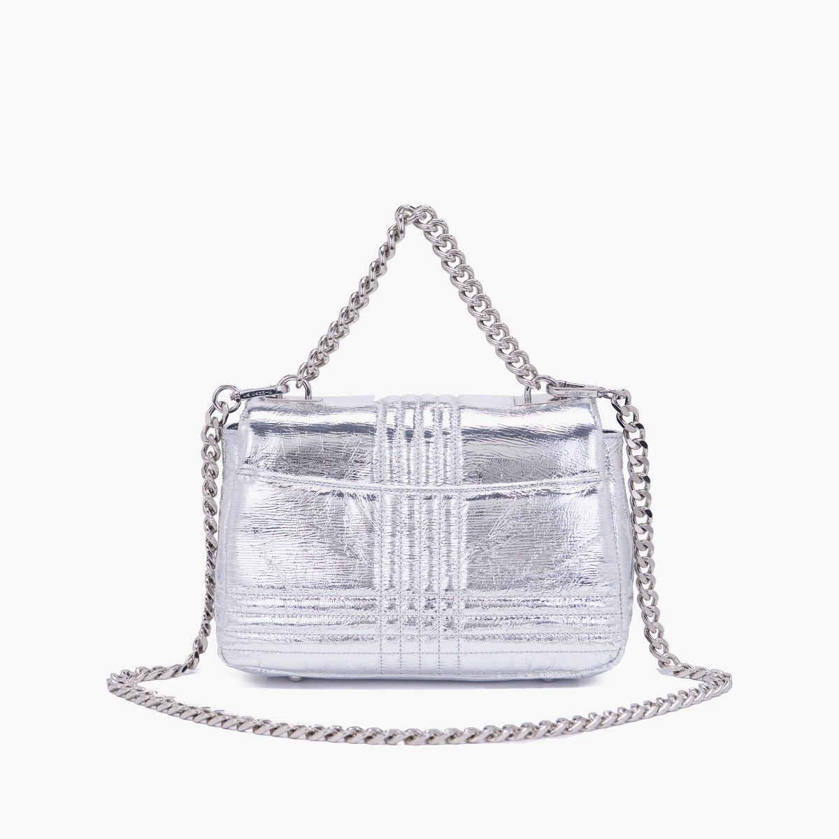 BORSA A MANO SHINY SILVER - Immagine 4