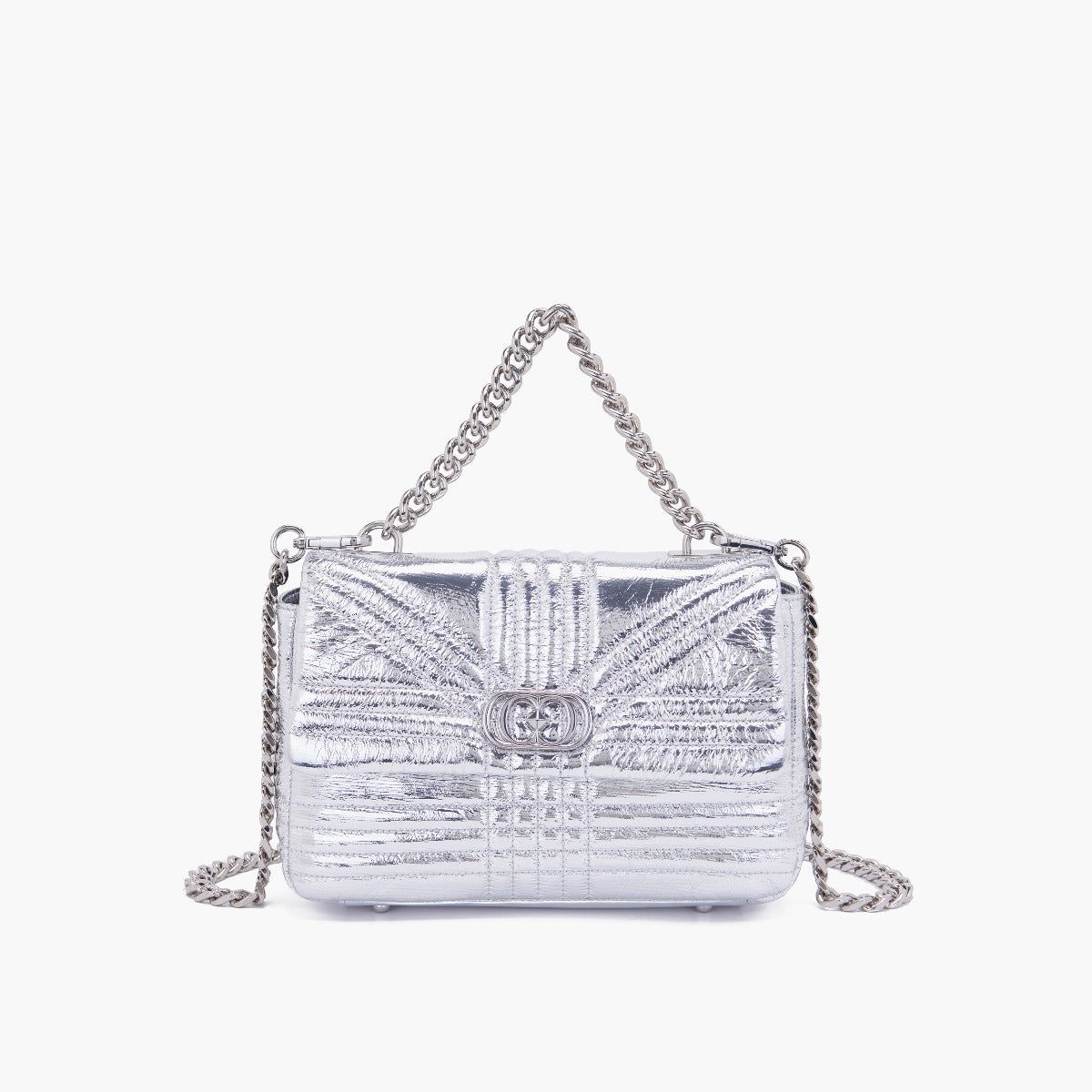 BORSA A MANO SHINY SILVER - Immagine 7