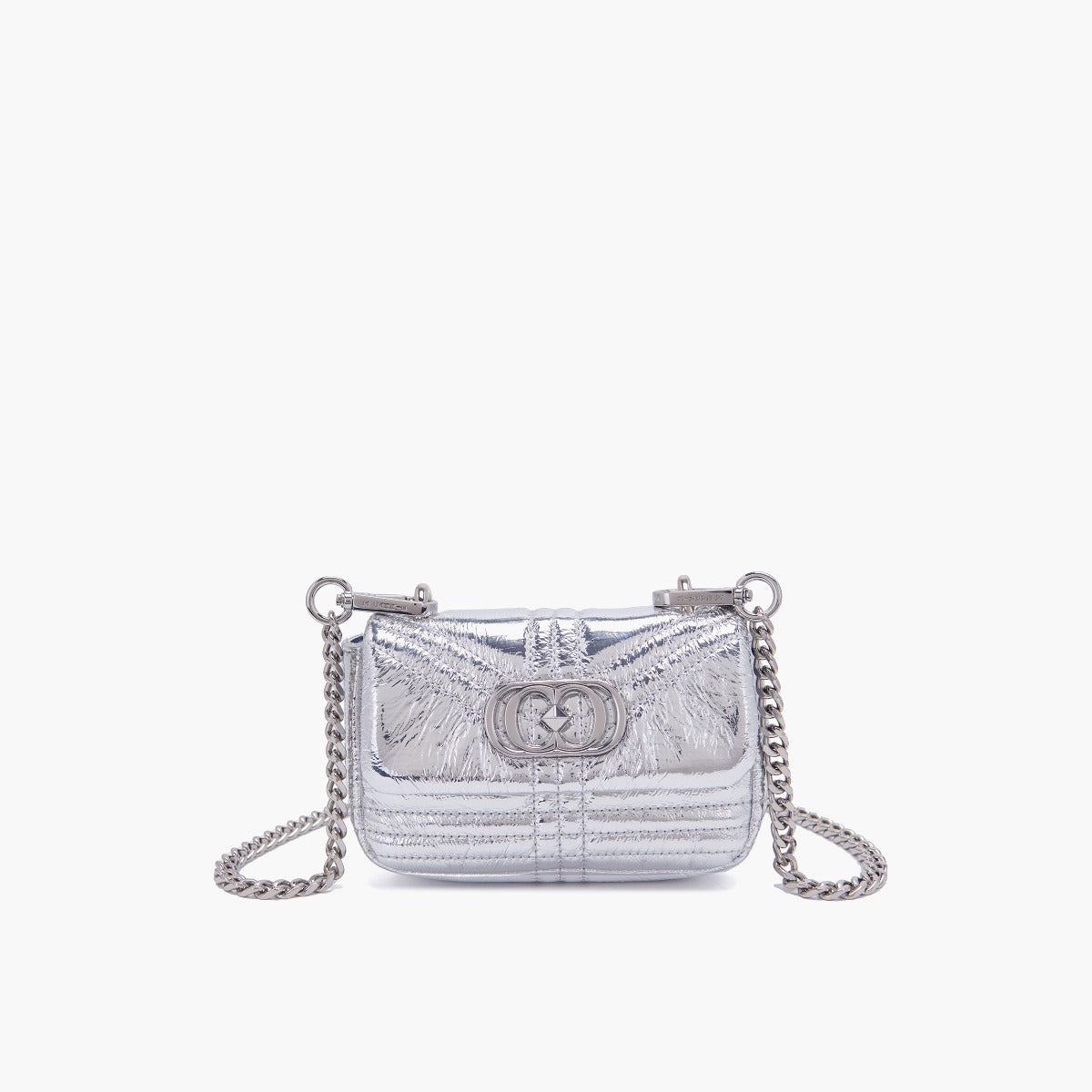 MINI BORSA A SPALLA SHINY SILVER - Immagine 2