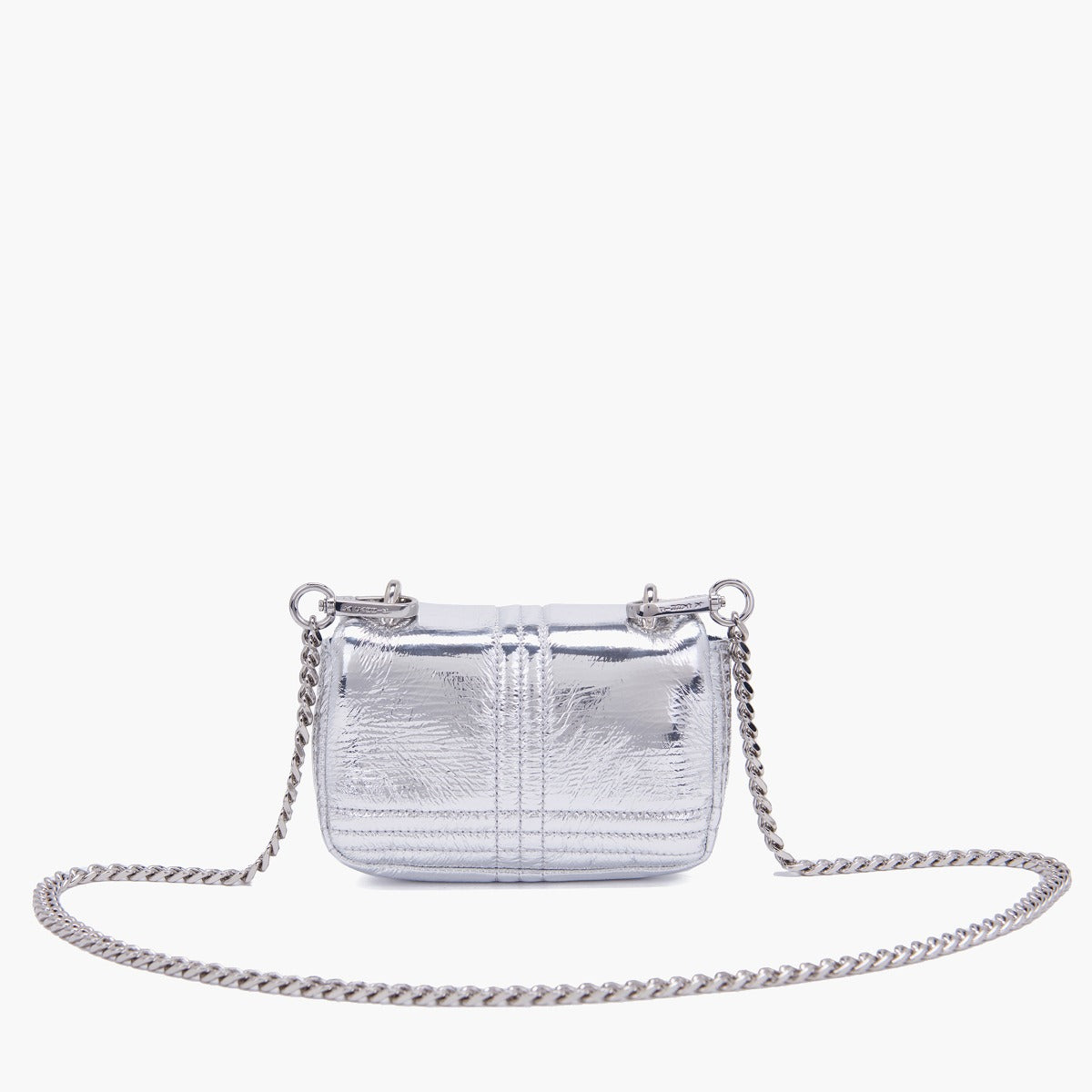 MINI BORSA A SPALLA SHINY SILVER - Immagine 4