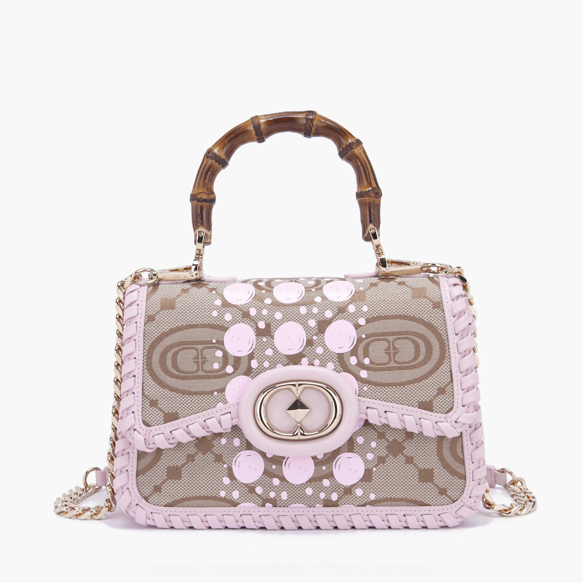 BORSA A MANO MONOGRAM ROSA - Immagine 2