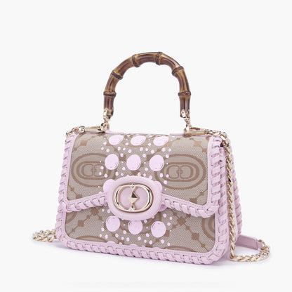 BORSA A MANO MONOGRAM ROSA - Immagine 3