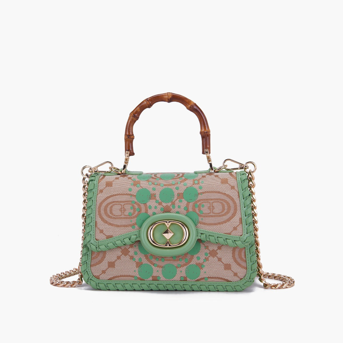 BORSA A MANO MONOGRAM PISTACCHIO - Immagine 7