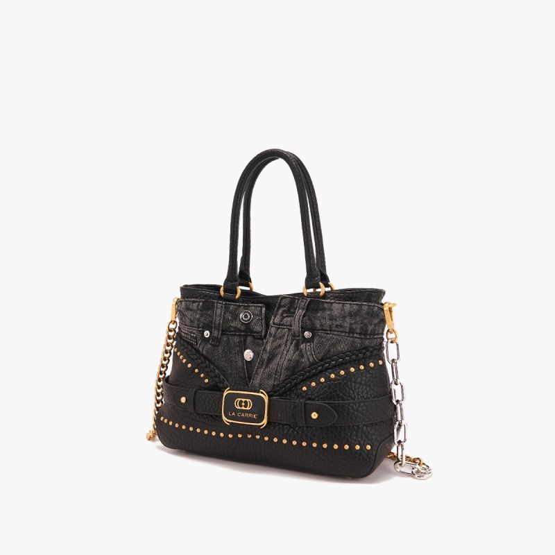 BORSA A SPALLA BAGGHY JEANS BLACK - Immagine 3