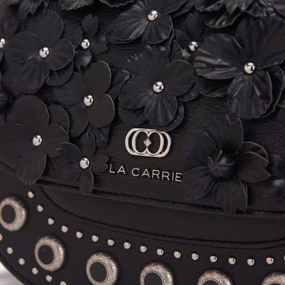 BORSA A MANO FLOWERS BLACK - Immagine 4