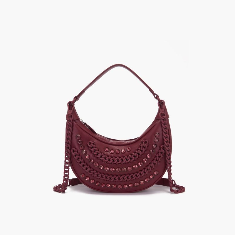 BORSA A SPALLA ANDROMEDA BURGUNDY - Immagine 2