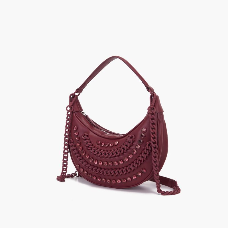 BORSA A SPALLA ANDROMEDA BURGUNDY - Immagine 3