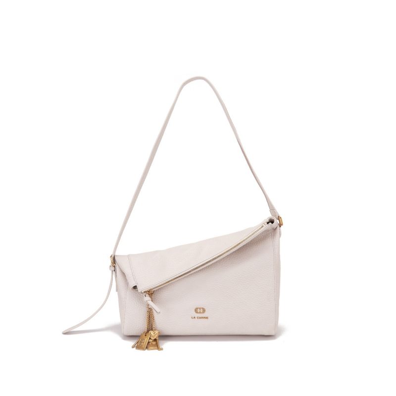 BORSA A SPALLA SCREAMING BELL IVORY - Immagine 2