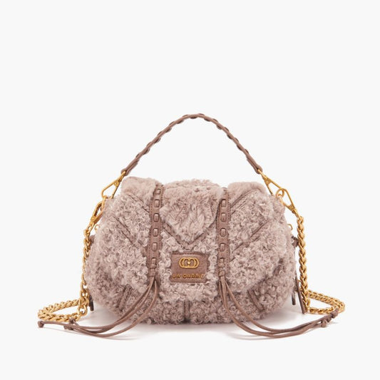 BORSA A MANO SPACE SHEEP TAUPE - Immagine 2