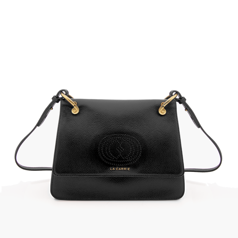 BORSA A SPALLA DRILLED BLACK - Immagine 2