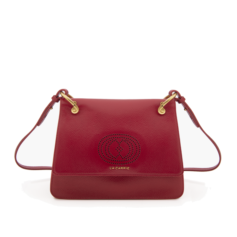 BORSA A SPALLA DRILLED RED - Immagine 2