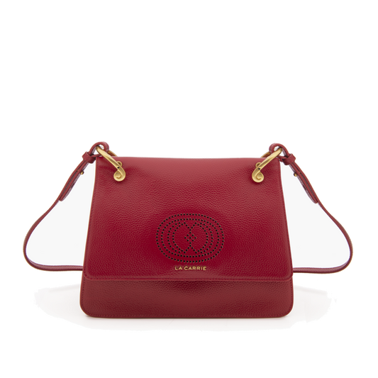 BORSA A SPALLA DRILLED RED - Immagine 2