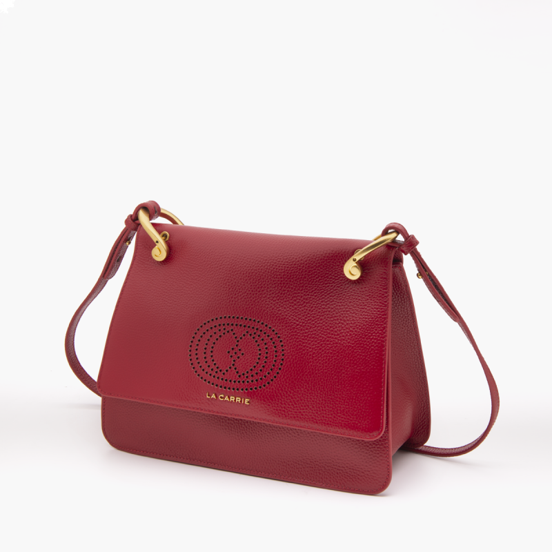 BORSA A SPALLA DRILLED RED - Immagine 3