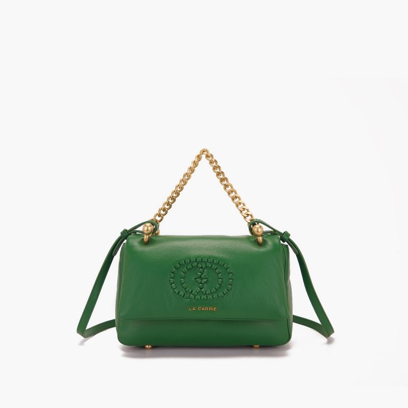 BORSA A MANO WOVEN GREEN - Immagine 2