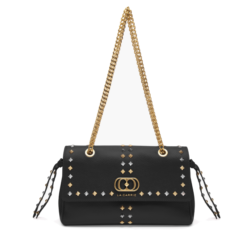 BORSA A SPALLA FRIVOLOUS BLACK - Immagine 2