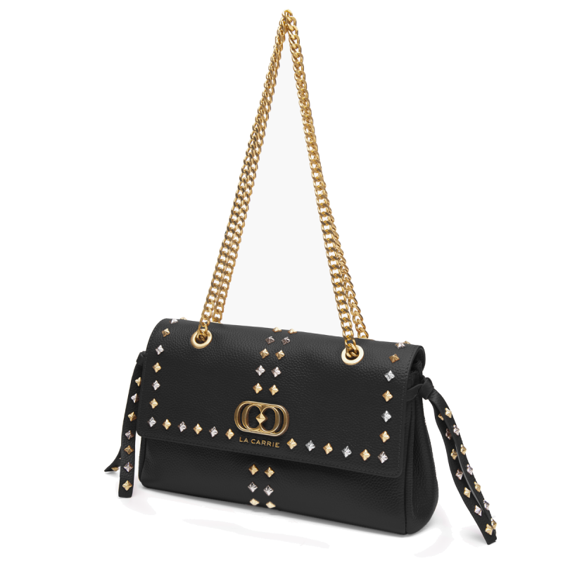 BORSA A SPALLA FRIVOLOUS BLACK - Immagine 3