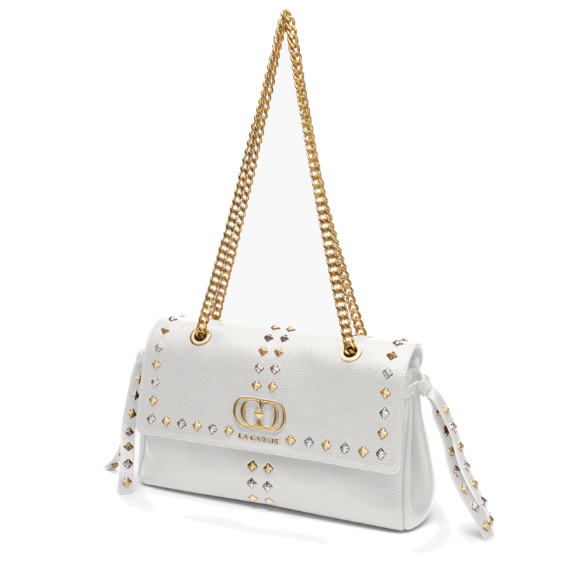 BORSA A SPALLA FRIVOLOUS IVORY - Immagine 3