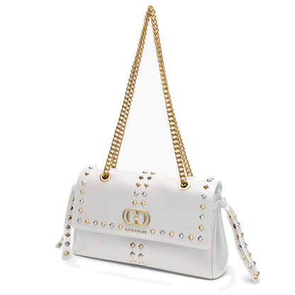 BORSA A SPALLA FRIVOLOUS IVORY - Immagine 3