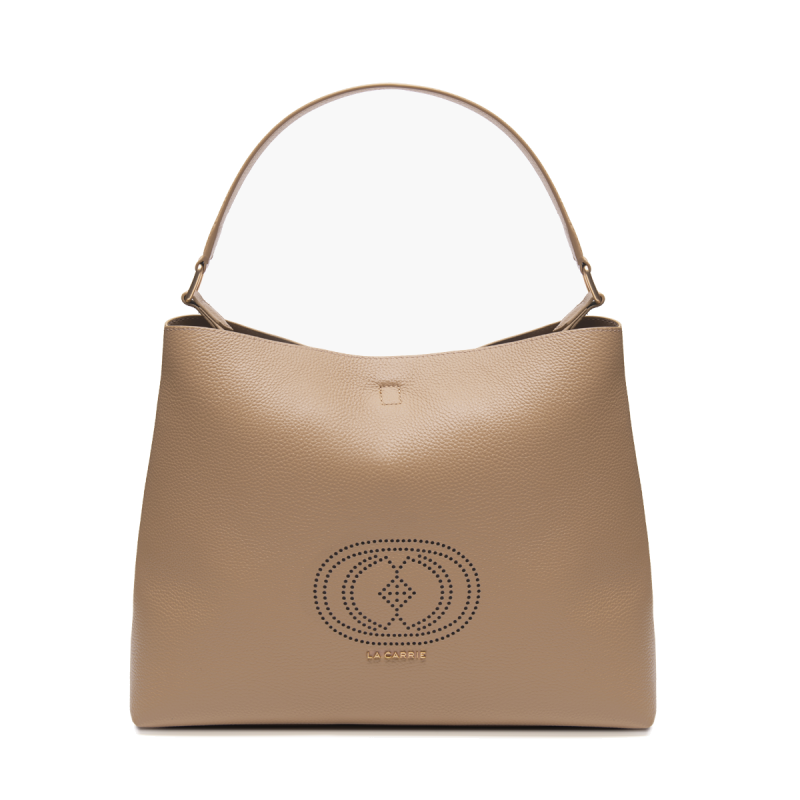 BORSA SHOPPING DRILLED BEIGE - Immagine 2