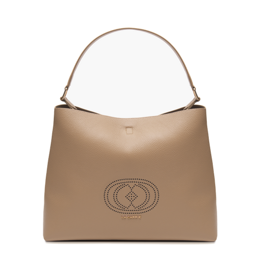 BORSA SHOPPING DRILLED BEIGE - Immagine 2