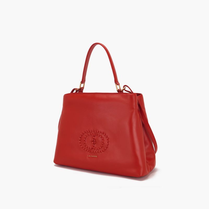 BORSA SHOPPING DRILLED RED - Immagine 3