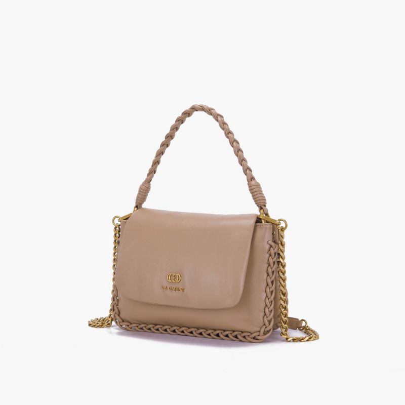 BORSA A MANO CURLY BEIGE - Immagine 3