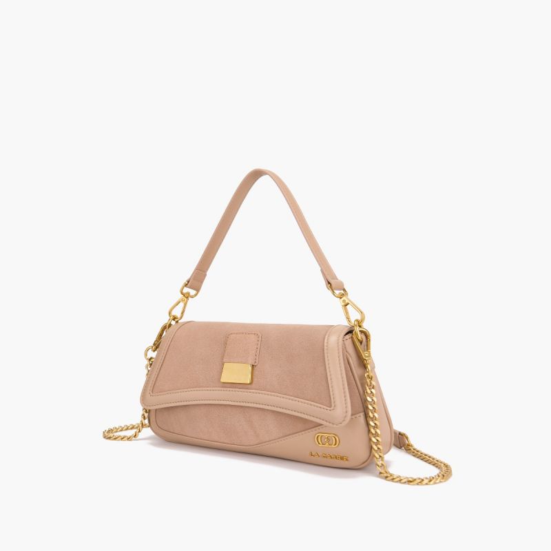 BORSA A MANO IRREGULAR BEIGE - Immagine 3