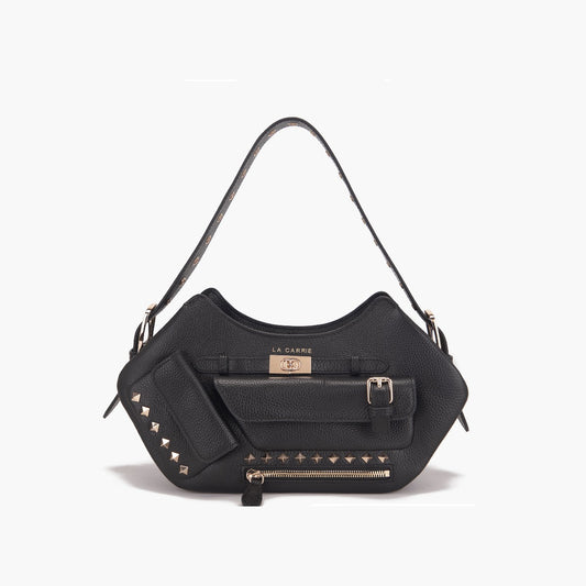 BORSA A SPALLA ROCK BLACK - Immagine 2