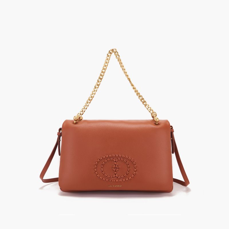 BORSA A SPALLA WOVEN CUOIO - Immagine 2