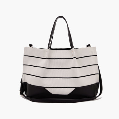 Borsa Shopping Stripes Black - Immagine 3