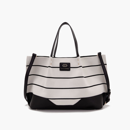 Borsa Shopping Stripes Black - Immagine 6