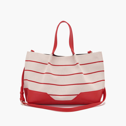 Borsa Shopping Stripes Red - Immagine 3