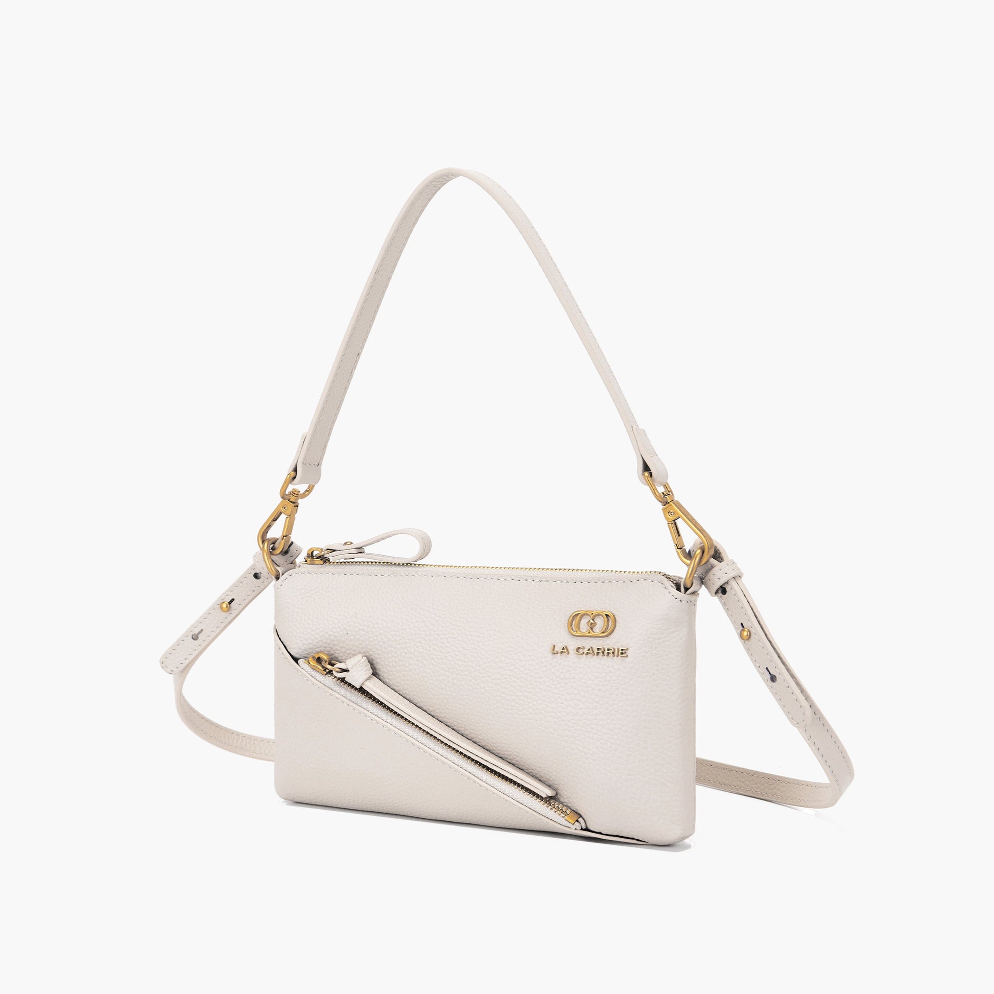 Borsa a spalla Zipper Ivory - Immagine 2