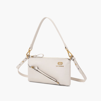 Borsa a spalla Zipper Ivory - Immagine 2