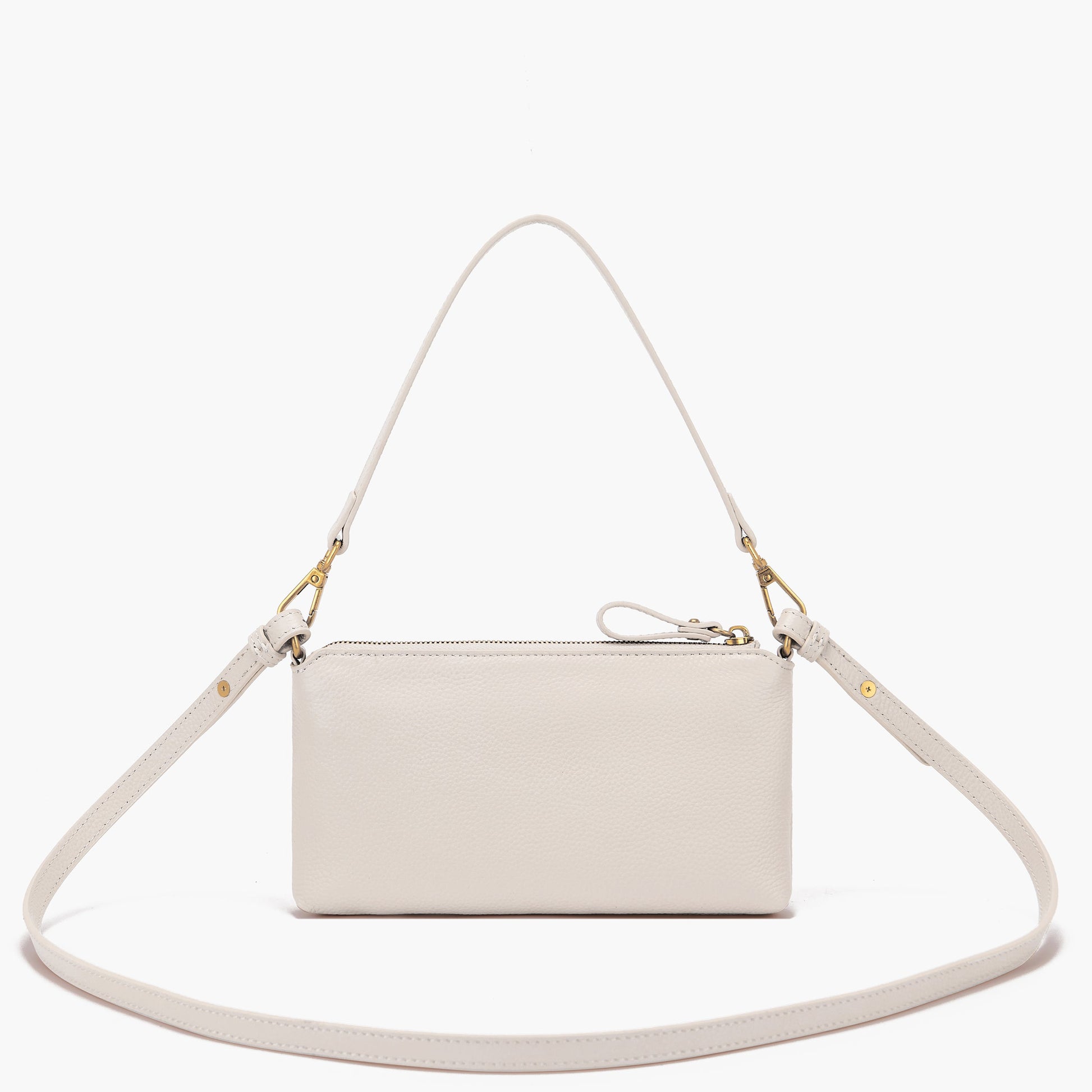 Borsa a spalla Zipper Ivory - Immagine 3