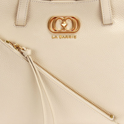 Borsa Shopping Zippe Ivory - Immagine 4