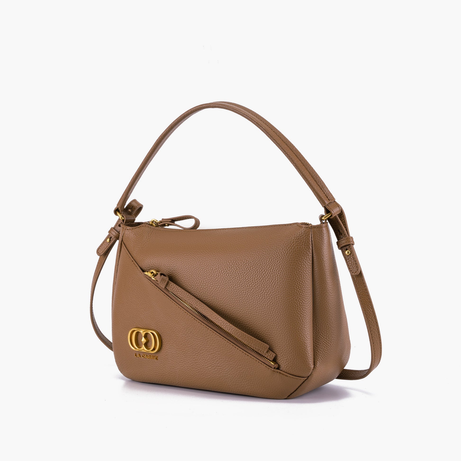 Borsa a spalla Zipper Brown - Immagine 2