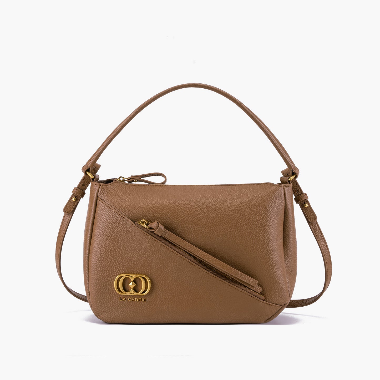 Borsa a spalla Zipper Brown - Immagine 6